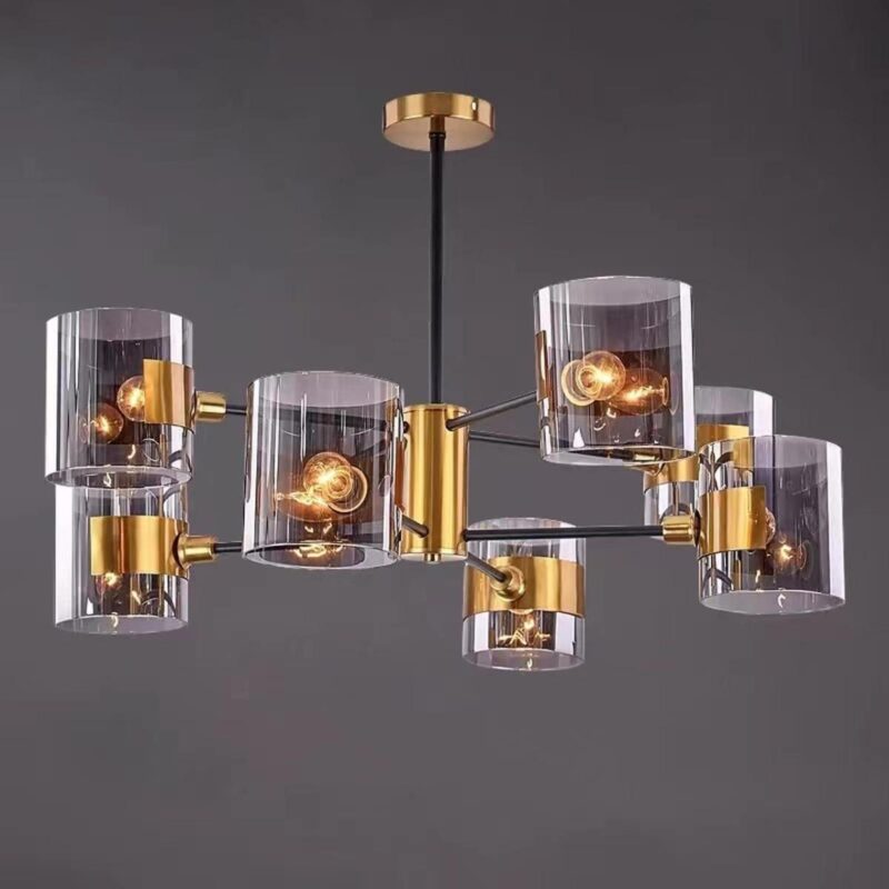 Люстра подвесная Alfa Light F3824-16 GAB E27*8