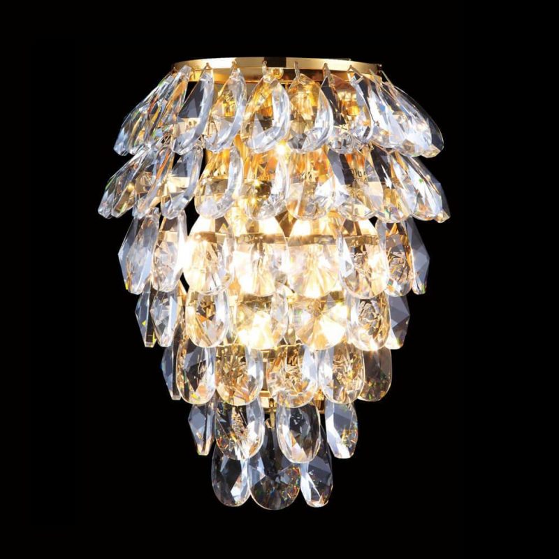 Настенный светильник Crystal Lux Charme AP3 Gold/Transparent