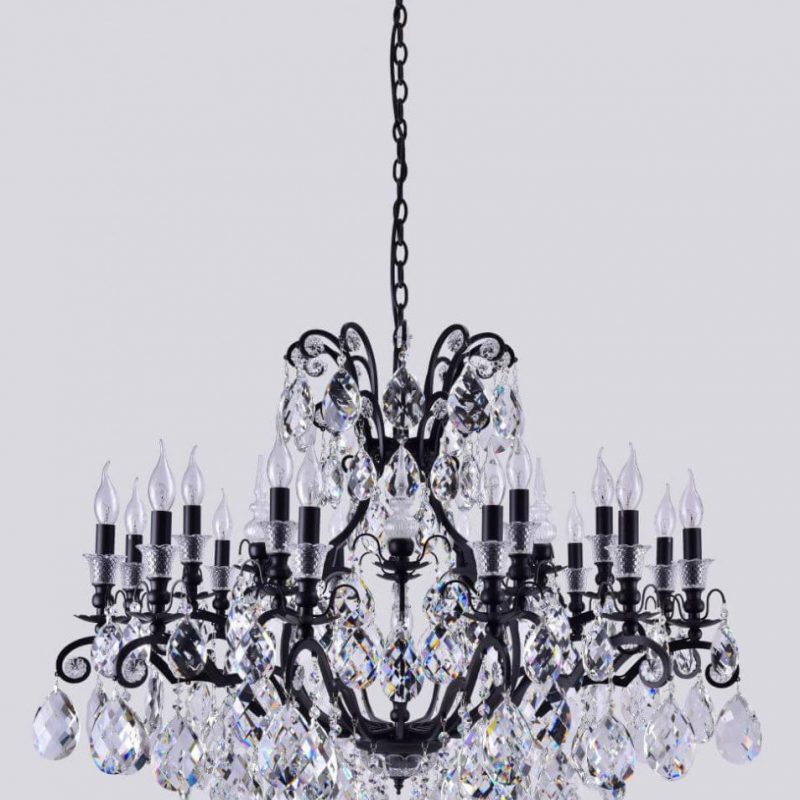 Подвесная люстра Crystal Lux Magnifico SP19 Black/Transparent