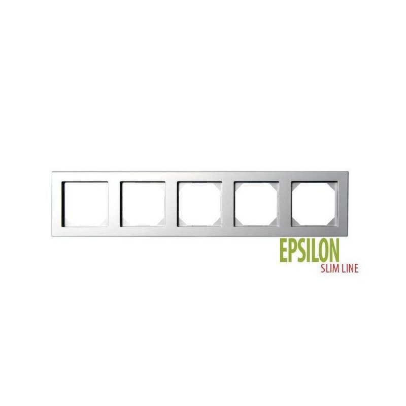 Рамка 5-постовая Liregus Epsilon серебро 28-1905