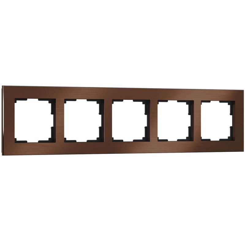 Рамка Werkel Aluminium на 5 постов алюминий коричневый WL11-Frame-05 4690389073724