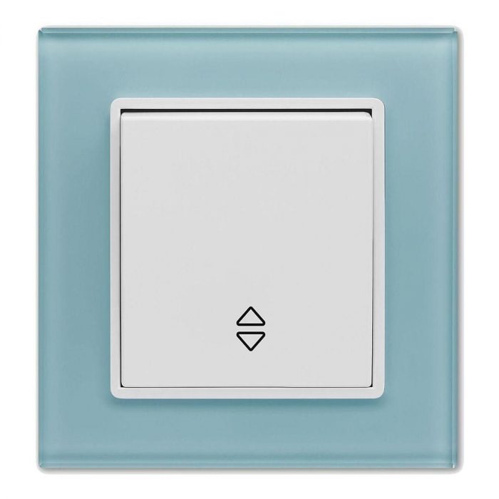Выключатель одноклавишный проходной Vesta-Electric Exclusive Blue голубой FVK050105SIN