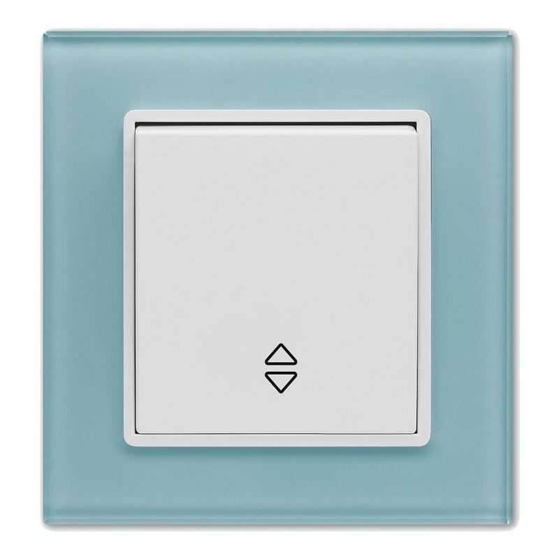 Выключатель одноклавишный проходной Vesta-Electric Exclusive Blue голубой FVK050105SIN