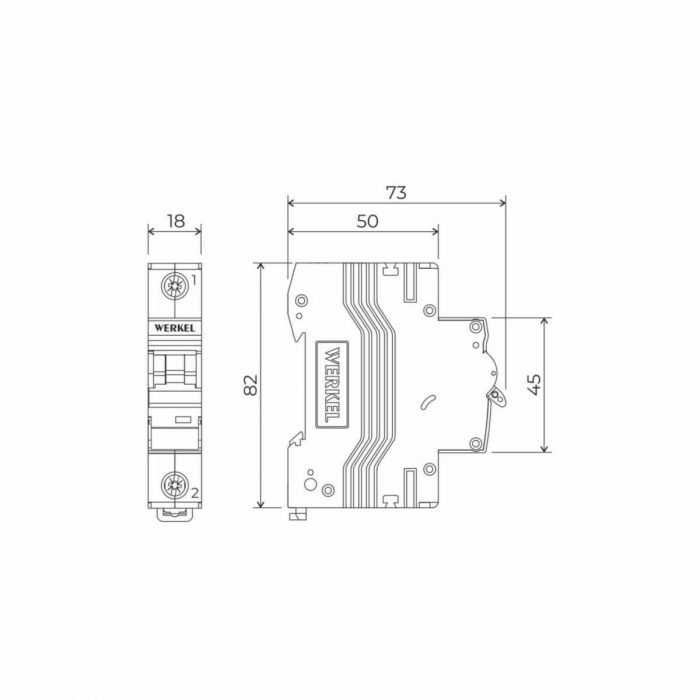 Автоматический выключатель Werkel 1P 10А C 6кА W901P106 4690389192548 — изображение 2