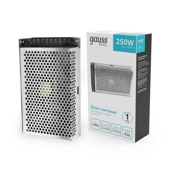 Блок питания Gauss 250W 12V IP20 BT507 — изображение 5