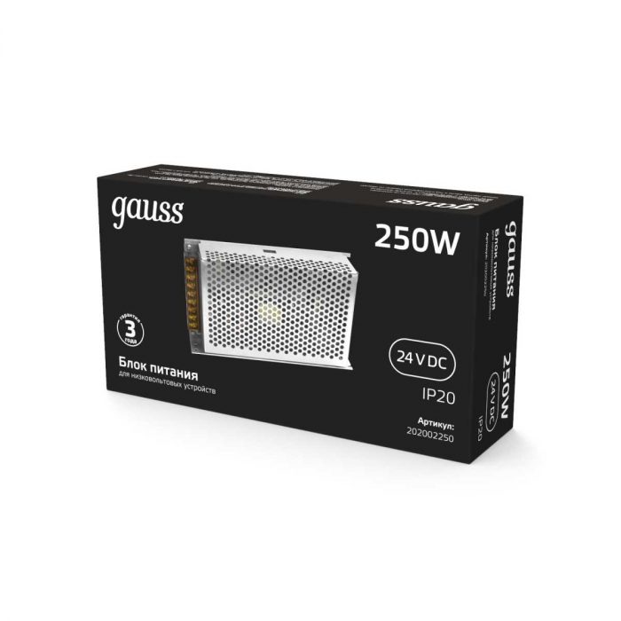 Блок питания Gauss 250W 24V IP20 202002250 — изображение 5