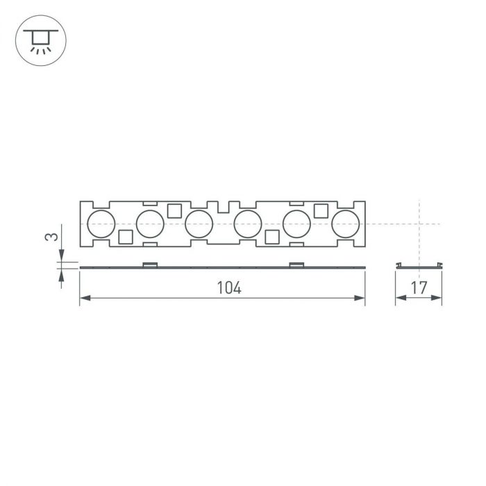 Экран линзованный Arlight SL-LINE-W20-55deg-540 041793 — изображение 3