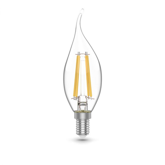 Лампа светодиодная филаментная Gauss E14 4,5W 2700K прозрачная 1041115 — изображение 4