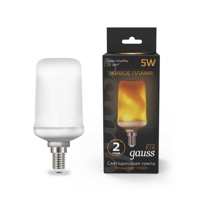 Лампа светодиодная Gauss E14 5W 1500K матовая 157401105 — изображение 5