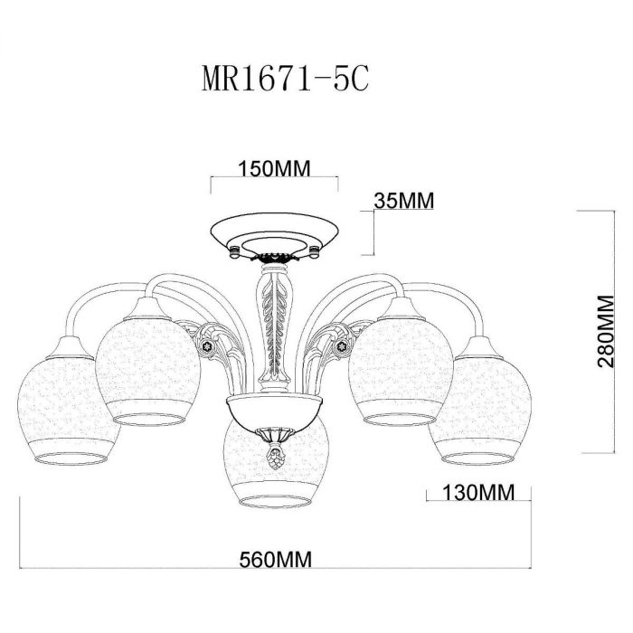 Потолочная люстра MyFar Nika MR1671-5C — изображение 2