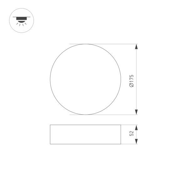 Потолочный светодиодный светильник Arlight SP-Rondo-175A-16W Day4000 022238(2) — изображение 2