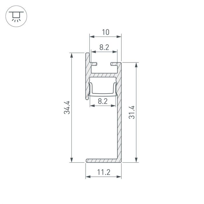 Профиль встраиваемый Arlight Plintus-H35-F-2000 White 043605 — изображение 2