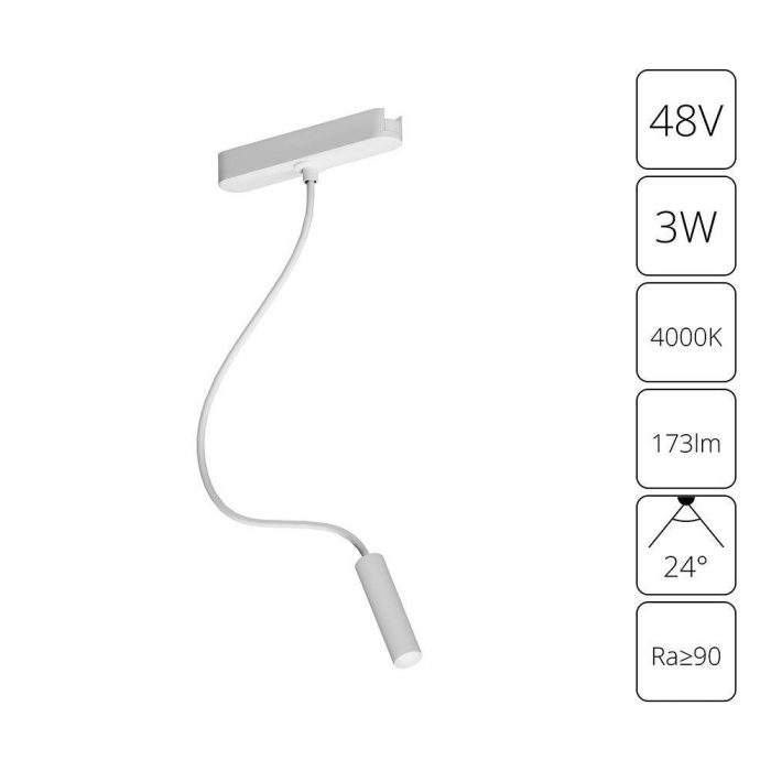 Трековый светодиодный светильник Arte Lamp Rapid A6162PL-1WH — изображение 3