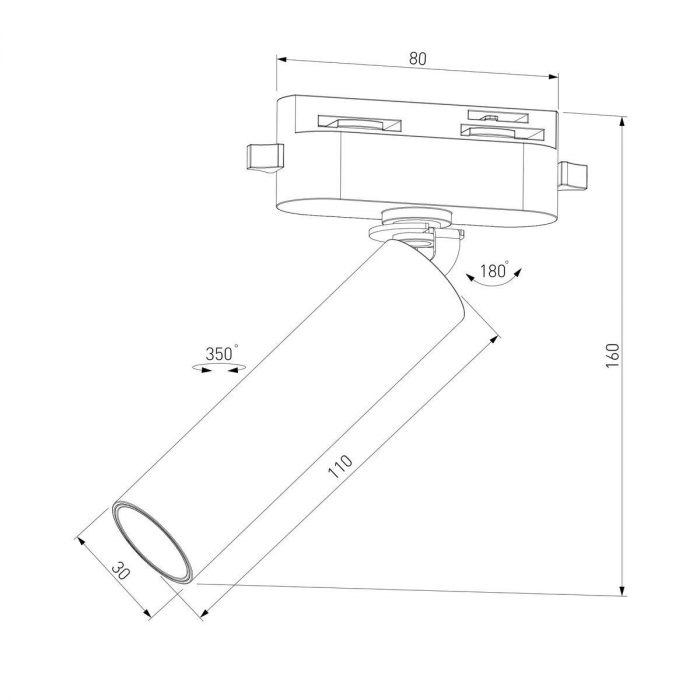 Трековый светодиодный светильник Elektrostandard Pika 85110/01 a065268 — изображение 2