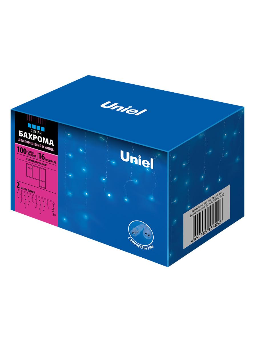 Уличная светодиодная гирлянда Uniel бахрома 220V синий ULD-B2007-100/TTK Blue IP44 UL-00007207 — изображение 3