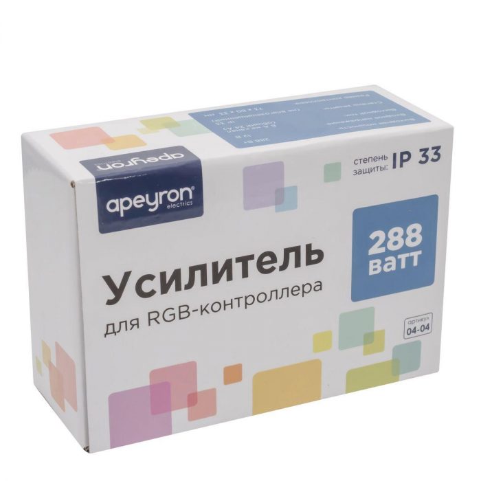 Усилитель RGB Apeyron 12/24V 04-04(288) — изображение 4