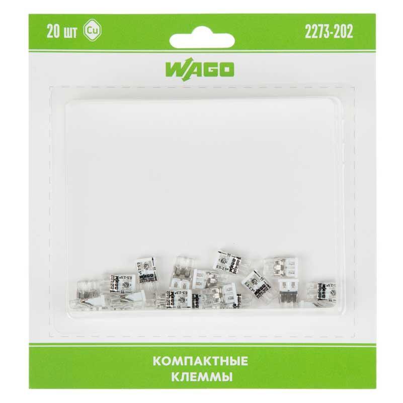 2273-202 Экcпресс-клемма, 2-проводная до 2,5 мм?, (20 шт/уп) WAGO 07-5131-20