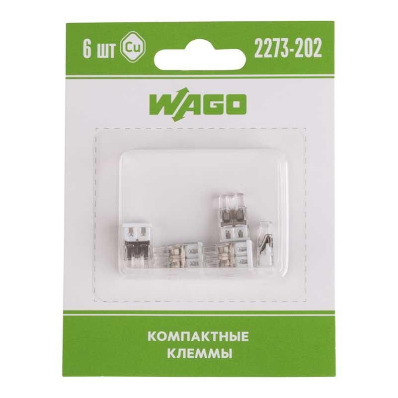 2273-202 Экcпресс-клемма, 2-проводная до 2,5 мм?, (6 шт/уп) WAGO 07-5131-06
