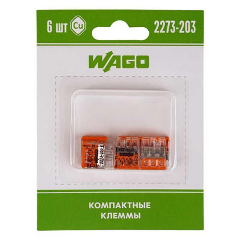 2273-203 Экcпресс-клемма, 3-проводная до 2,5 мм?, (6 шт/уп) WAGO 07-5132-06