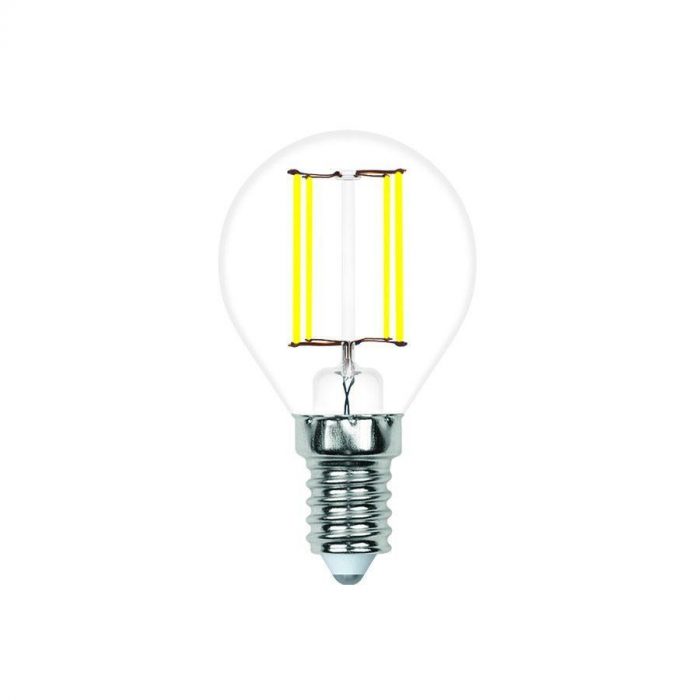 Лампа светодиодная филаментная Volpe E14 7W 3000K прозрачная LED-G45-7W/3000K/E14/CL/SLF UL-00008318