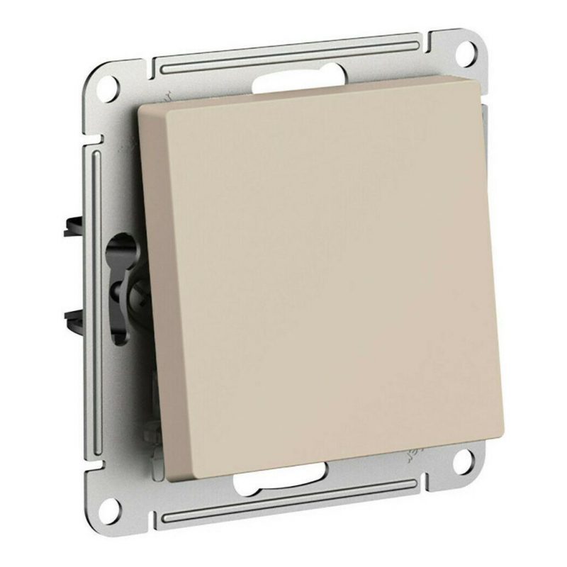 Переключатель одноклавишный перекрестный Systeme Electric AtlasDesign 10A 250V песочный ATN001271