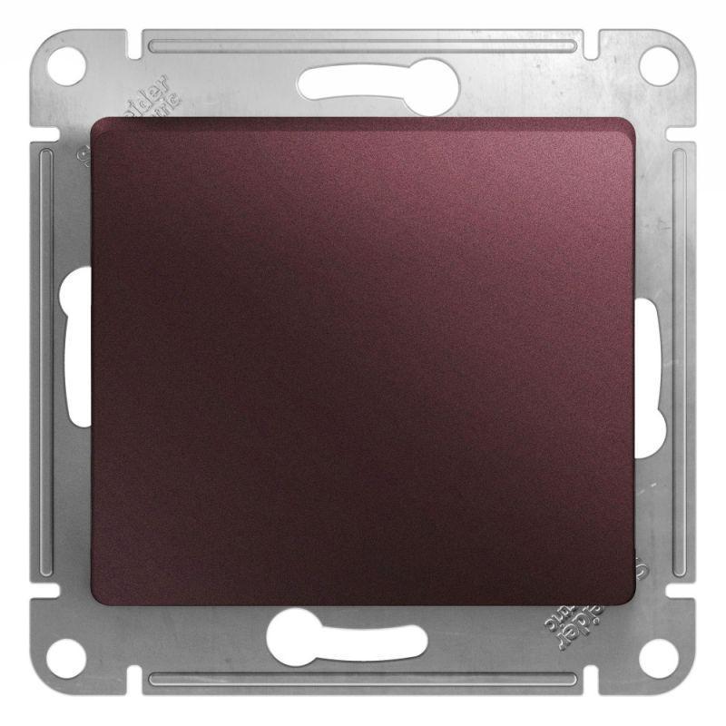 Переключатель одноклавишный проходной Systeme Electric Glossa 10A 250V баклажановый GSL001161