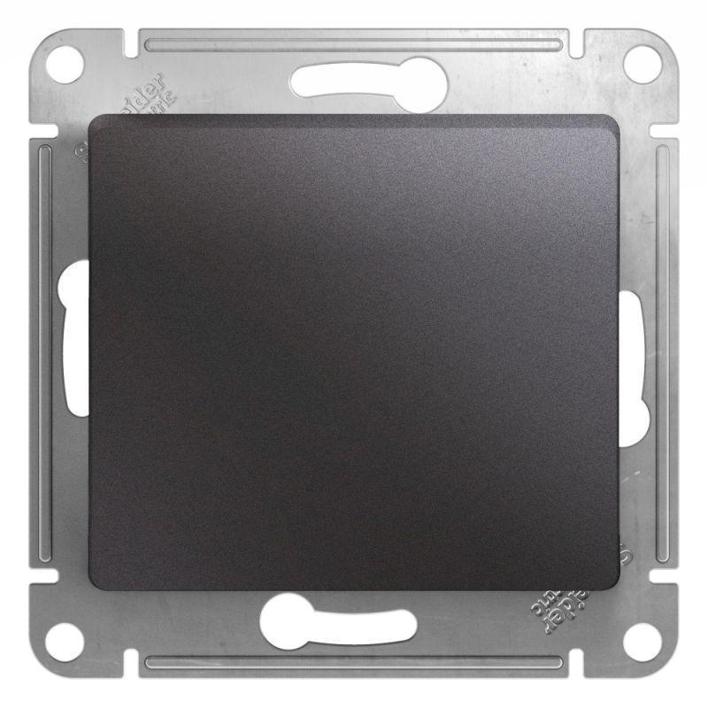 Переключатель одноклавишный проходной Systeme Electric Glossa 10A 250V графит GSL001361