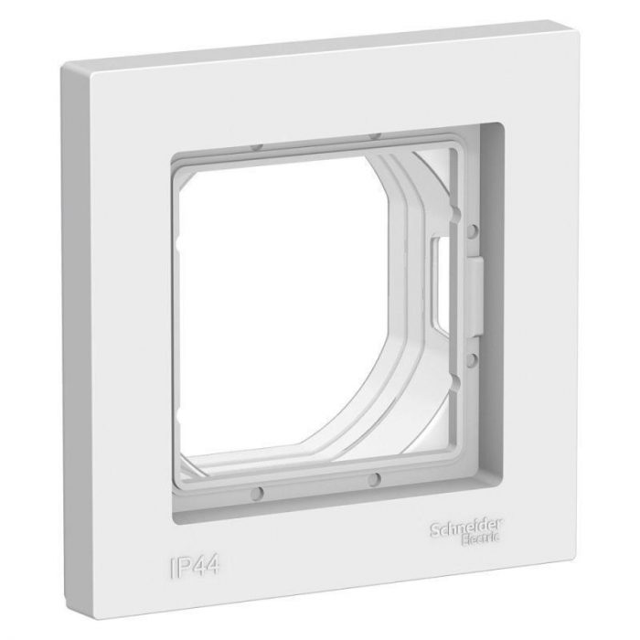Рамка 1-постовая Systeme Electric AtlasDesign Aqua белая ATN440101