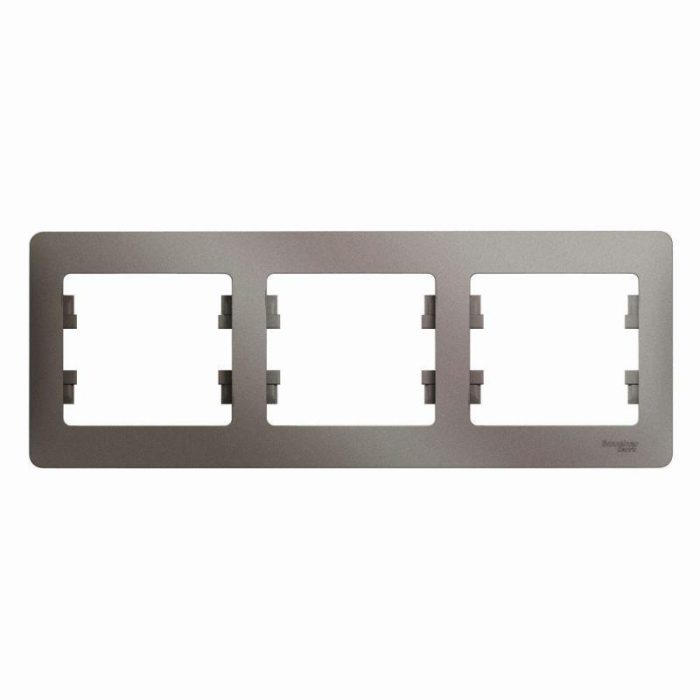 Рамка 3-постовая Systeme Electric Glossa платина GSL001203