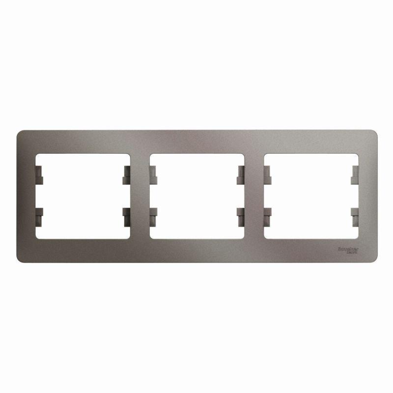 Рамка 3-постовая Systeme Electric Glossa платина GSL001203