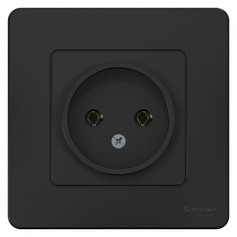 Розетка 2К Systeme Electric Blanca 16A 250V антрацит BLNRS000016