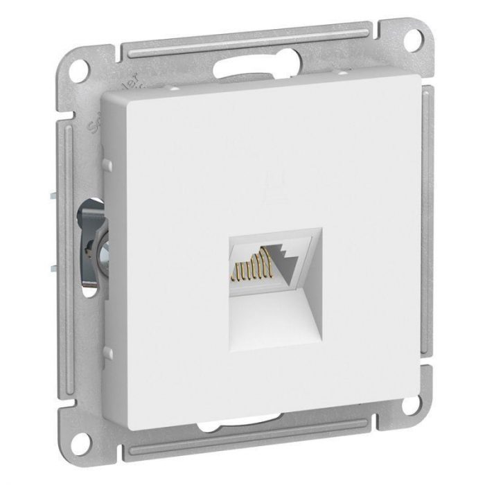 Розетка компьютерная RJ45 Systeme Electric AtlasDesign 5e кат UTP белая ATN000183