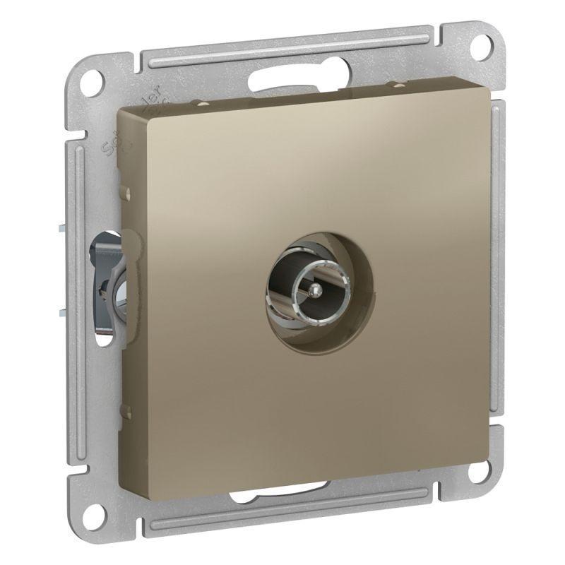 ТВ-розетка оконечная Systeme Electric AtlasDesign шампань ATN000591