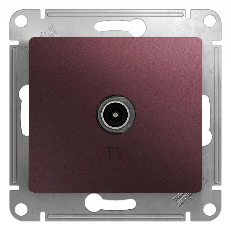 ТВ-розетка Systeme Electric Glossa баклажановая GSL001193