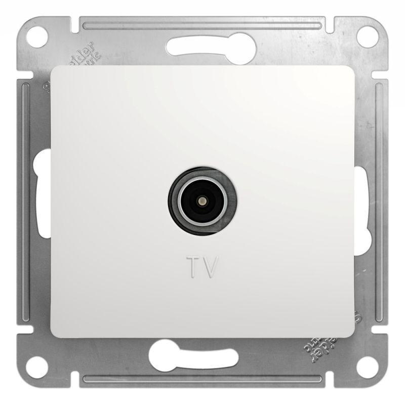 ТВ-розетка Systeme Electric Glossa белая GSL000193