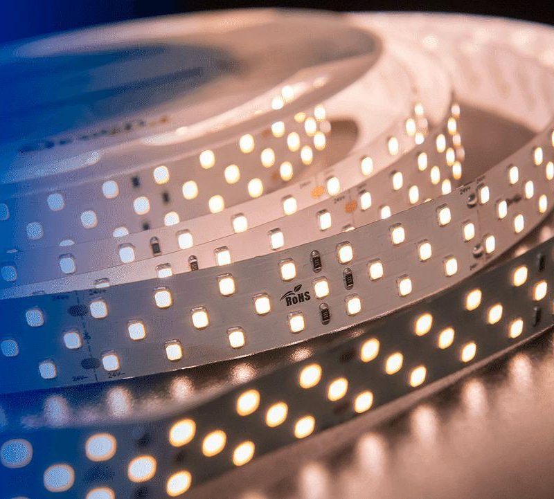 Светодиодная влагозащищенная лента DesignLed 24W/m 252LED/m 2835SMD теплый белый 5M 001493