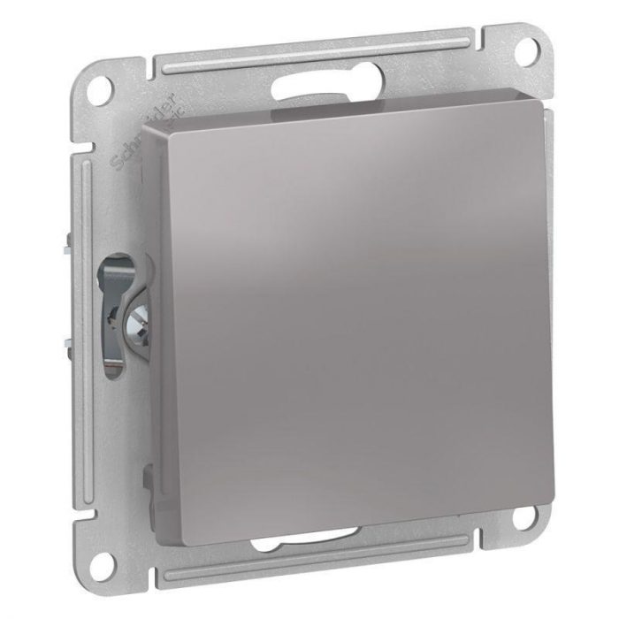 Выключатель кнопочный Systeme Electric AtlasDesign 10A 250V алюминий ATN000315