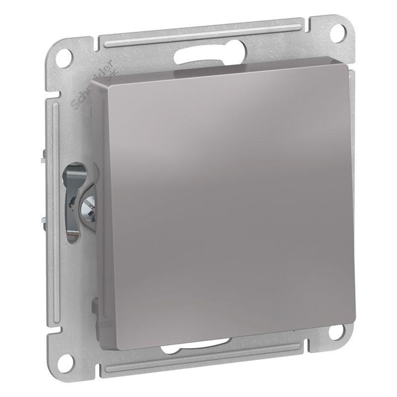 Выключатель кнопочный Systeme Electric AtlasDesign 10A 250V алюминий ATN000315