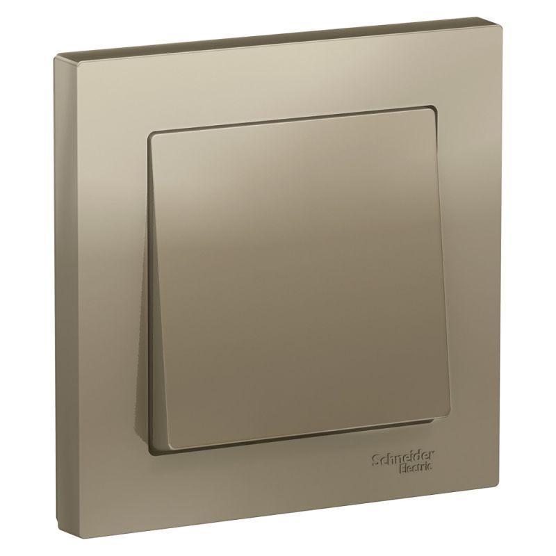 Выключатель одноклавишный Systeme Electric AtlasDesign 10A 250V шампань ATN000512
