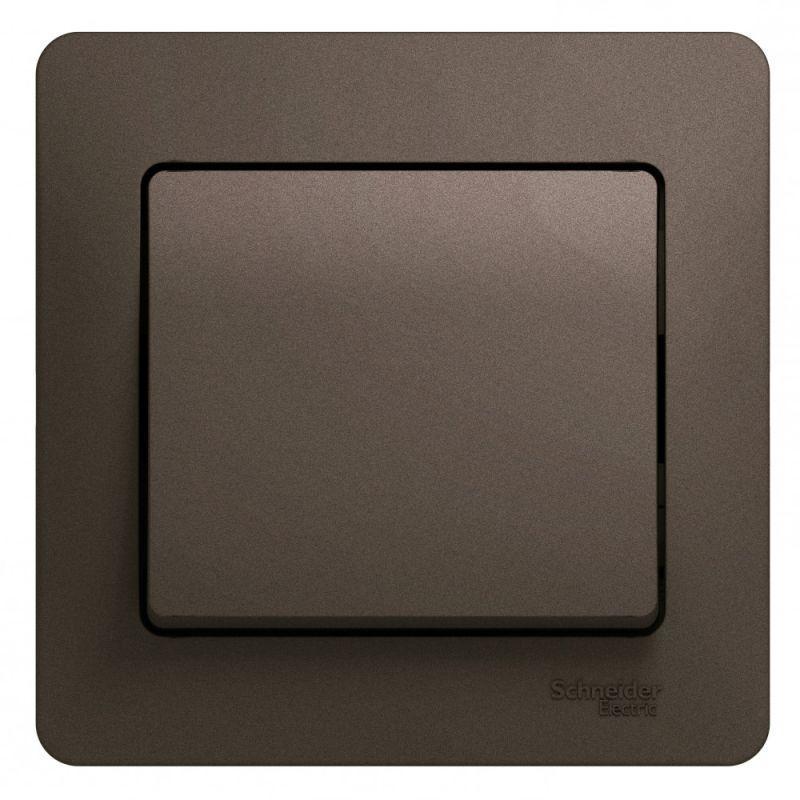 Выключатель одноклавишный Systeme Electric Glossa 10A 250V шоколад GSL000812