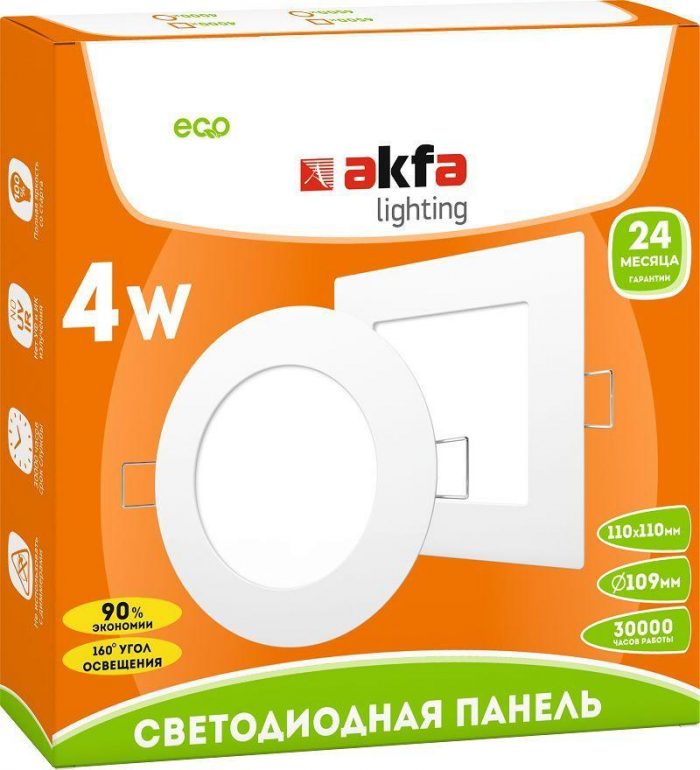 Встраиваемая светодиодная панель Akfa Lighting AK-LPS FLLPS040065A — изображение 2