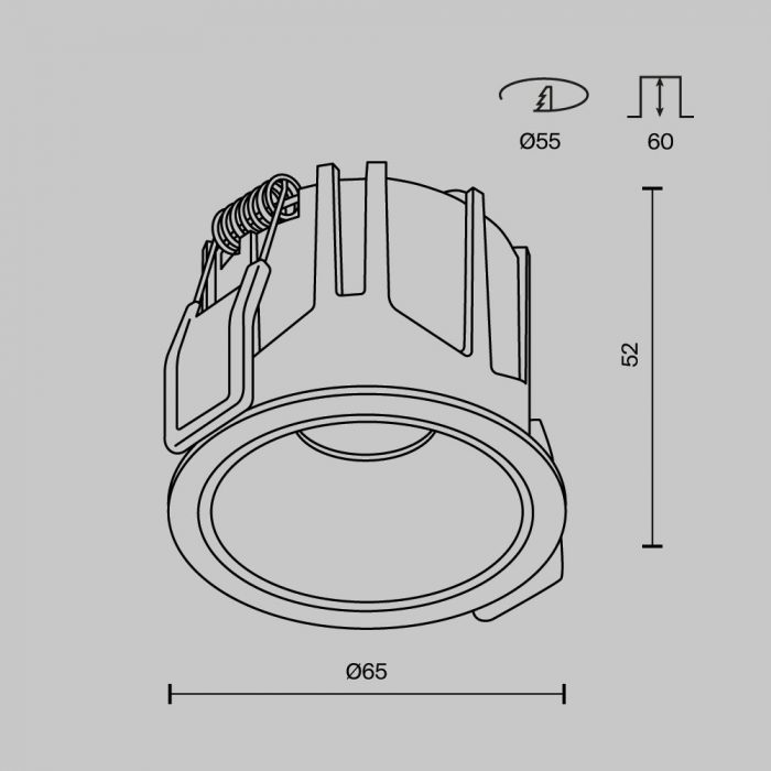 Встраиваемый светильник Maytoni Technical Alfa LED DL043-01-10W3K-RD-B-1 — изображение 2