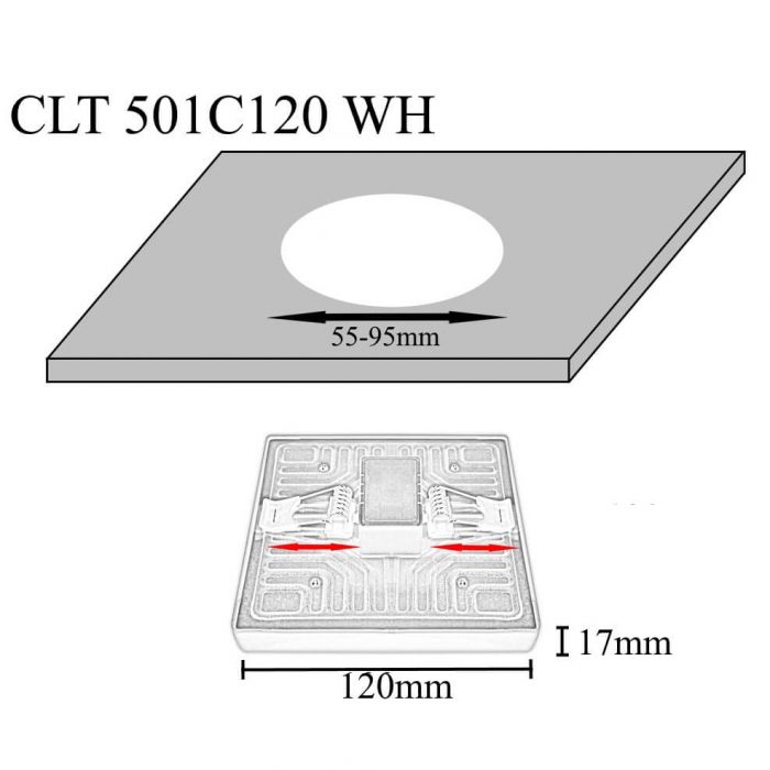 Встраиваемый светодиодный светильник Crystal Lux CLT 501C120 WH — изображение 3