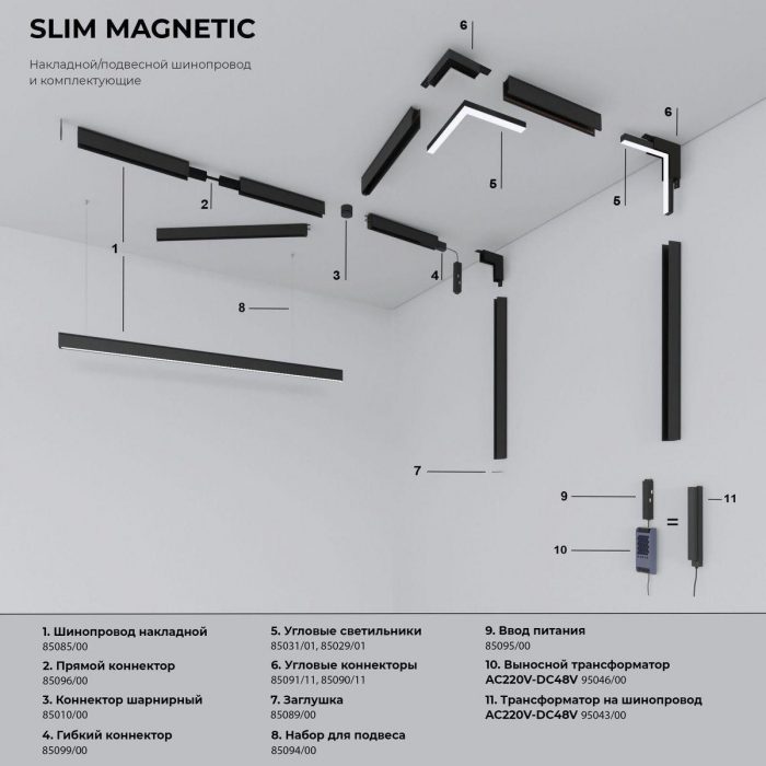 Заглушка Elektrostandard Slim Magnetic (2 шт.) 85089/00 a061236 — изображение 3