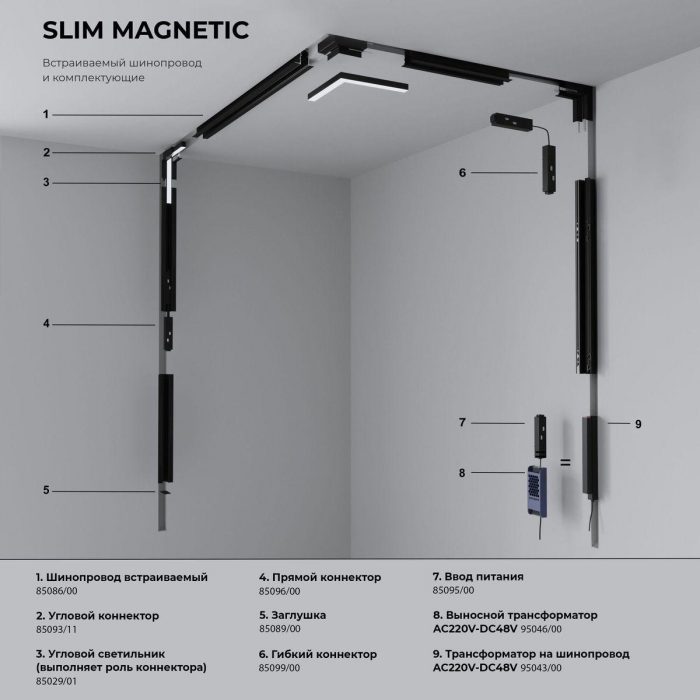Заглушка Elektrostandard Slim Magnetic (2 шт.) 85089/00 a061236 — изображение 4